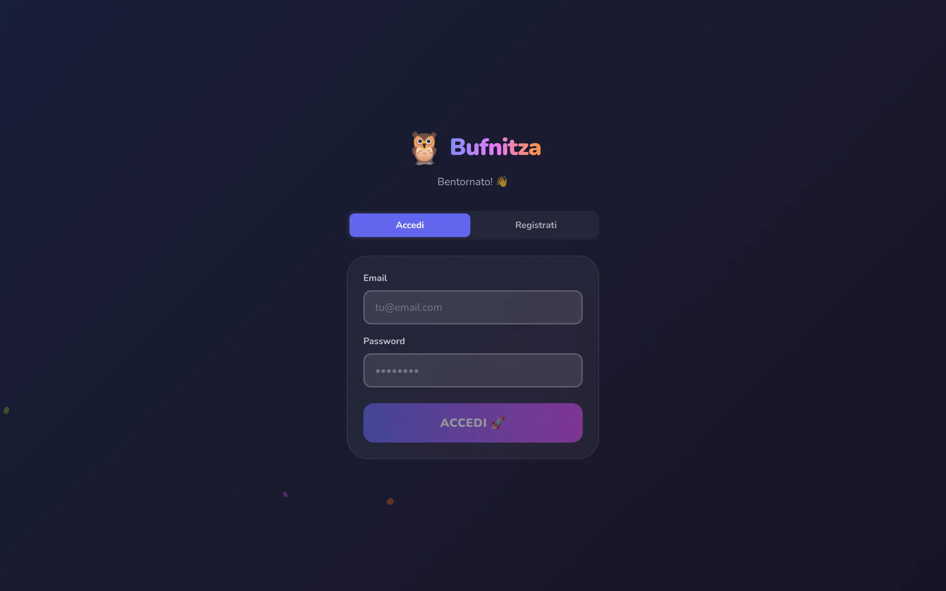 Schermata reale di Bufnitza