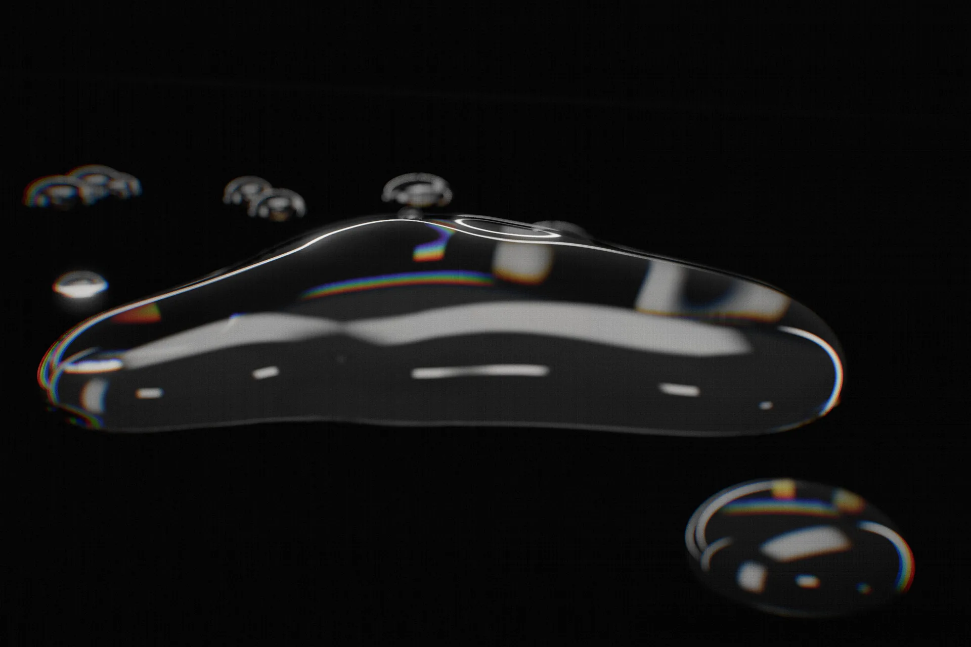 Scultura di vetro liquido