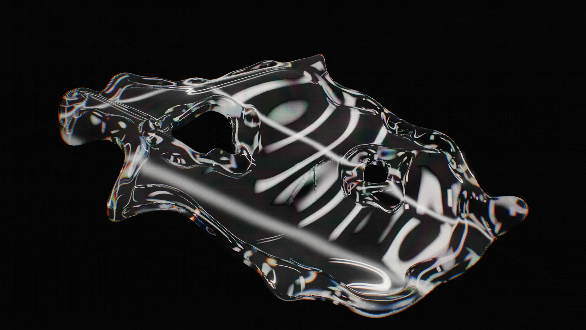 Scultura di vetro liquido