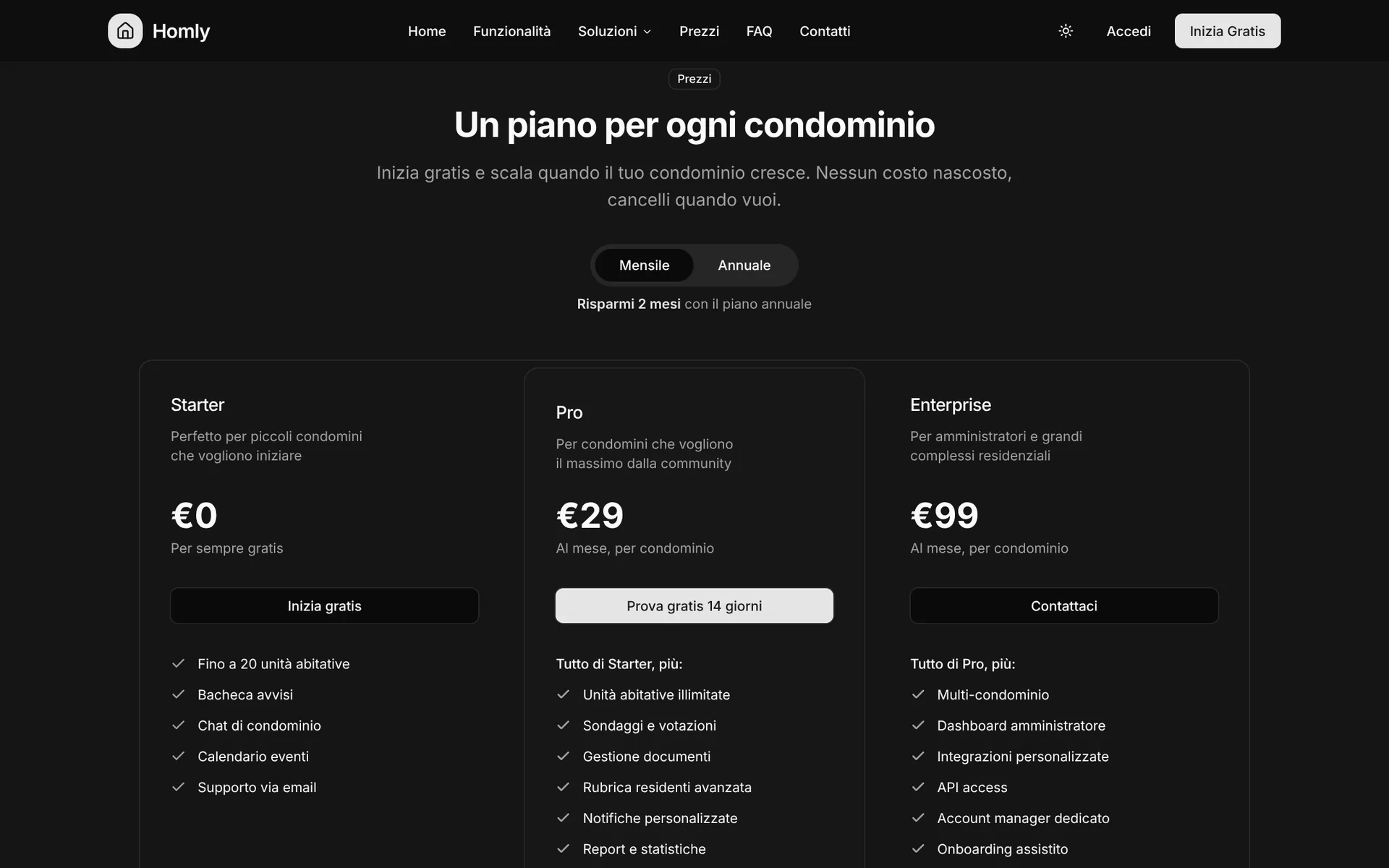 Schermata reale di Homly