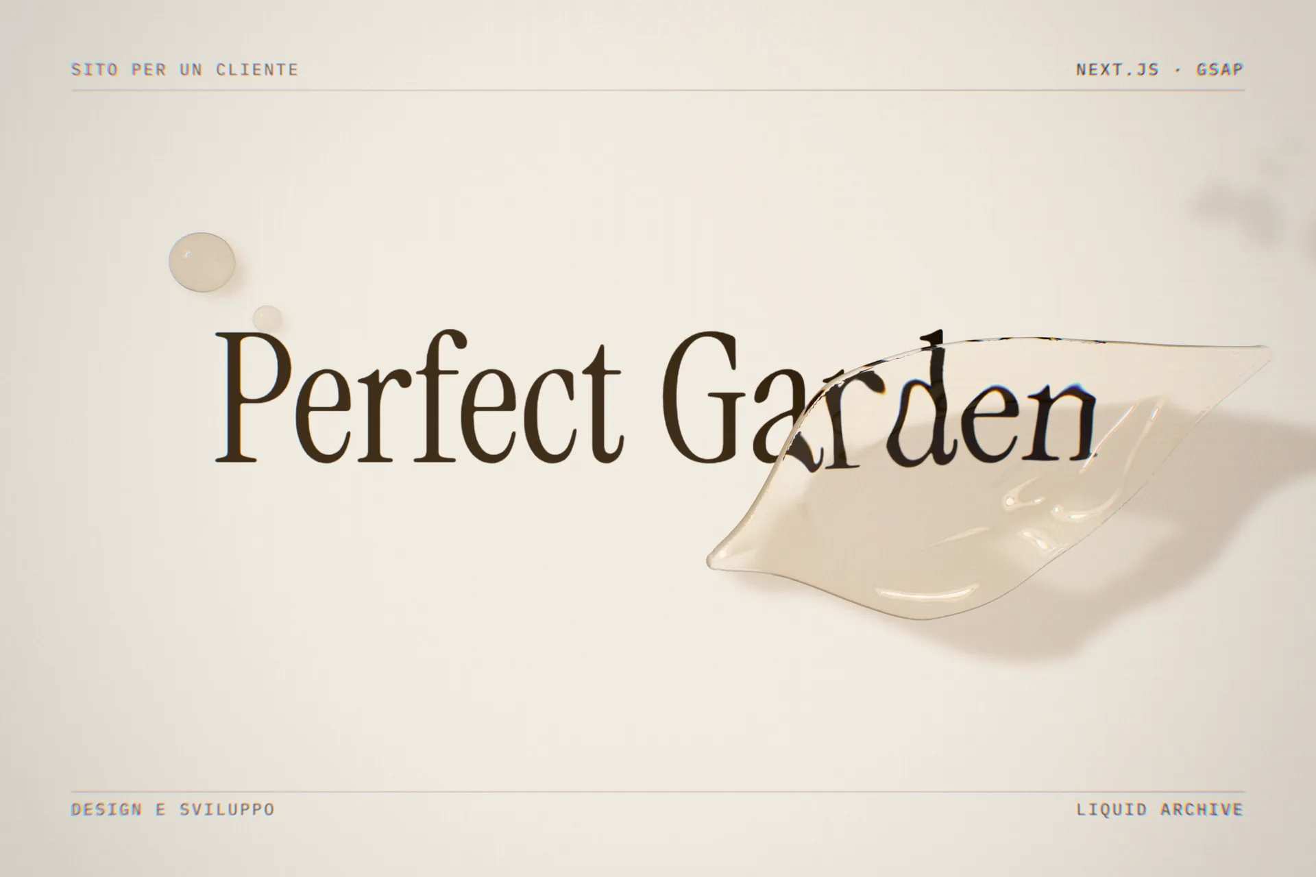 Tavola tipografica di Perfect Garden