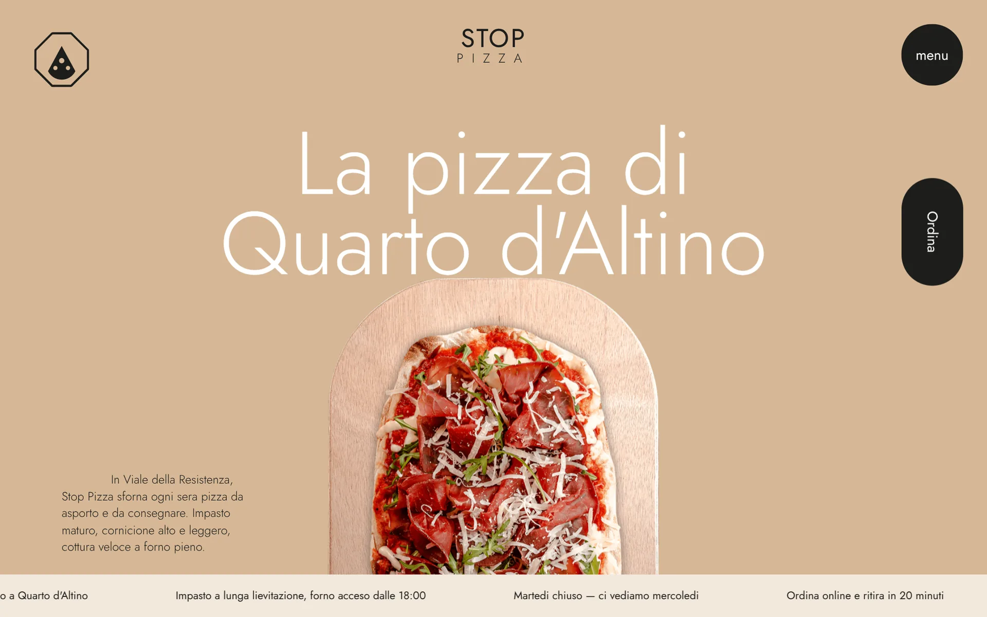 Schermata reale di Stop Pizza