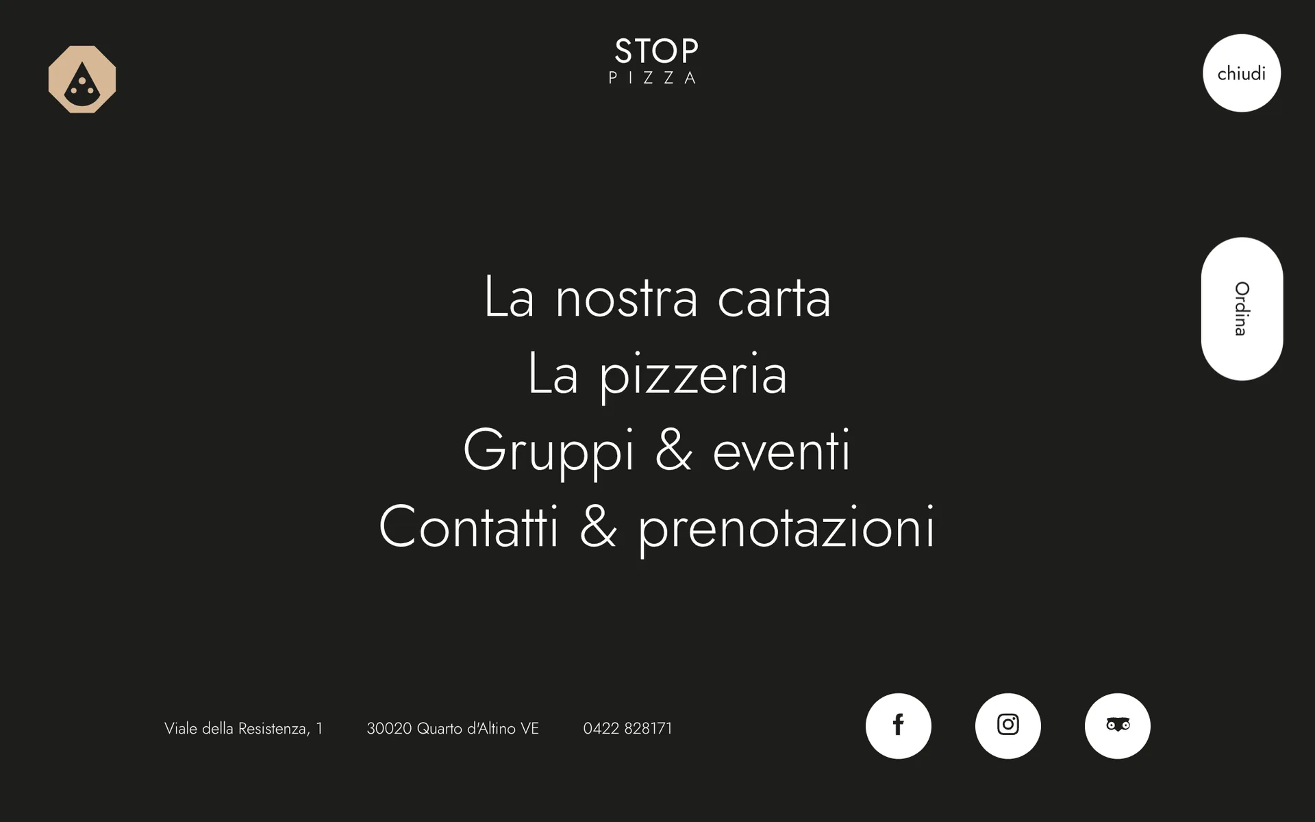 Schermata reale di Stop Pizza