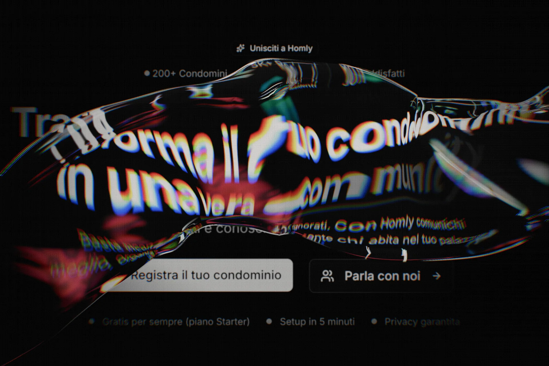 Homly sotto vetro liquido